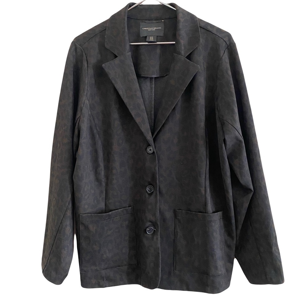 Christian Siriano Animal Print Blazer